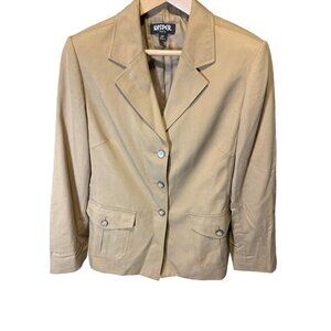 Kasper NWT Tan Brown Buttoned Blazer Sz 14P